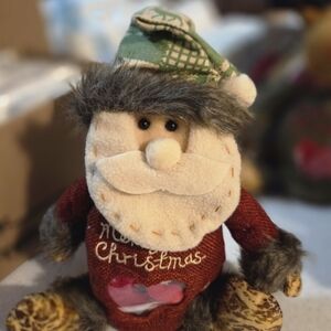 Burlap & Felt Holiday Character Gift Bag With Baby Care Items